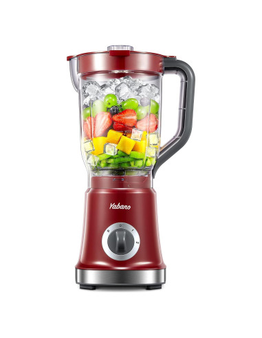 Licuadora Yabano Roja 1.36 kg Cuchilla Removible Alta Velocidad