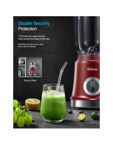 Licuadora Yabano Roja 1.36 kg Cuchilla Removible Alta Velocidad