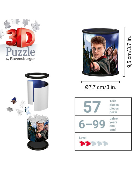 Portalápices 3D Harry Potter Ravensburger - Rompecabezas 54 Piezas