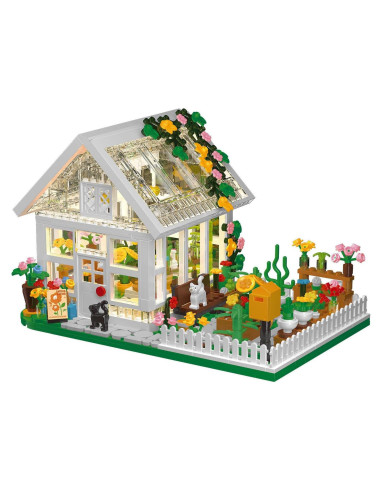 Set de Construcción Casa de Flores LED Shantou 758 Piezas