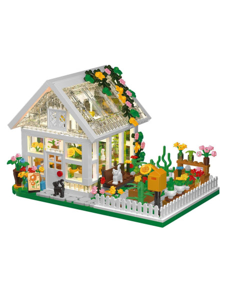 Set de Construcción Casa de Flores LED Shantou 758 Piezas