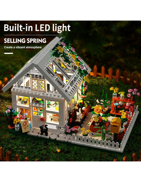 Set de Construcción Casa de Flores LED Shantou 758 Piezas