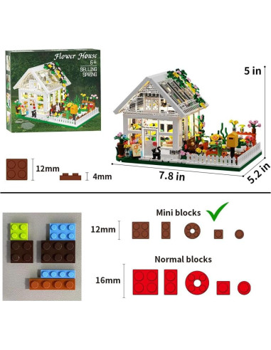 Set de Construcción Casa de Flores LED Shantou 758 Piezas