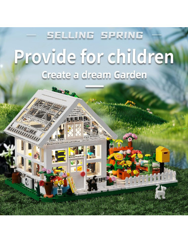 Set de Construcción Casa de Flores LED Shantou 758 Piezas