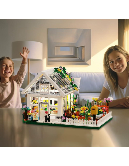 Set de Construcción Casa de Flores LED Shantou 758 Piezas