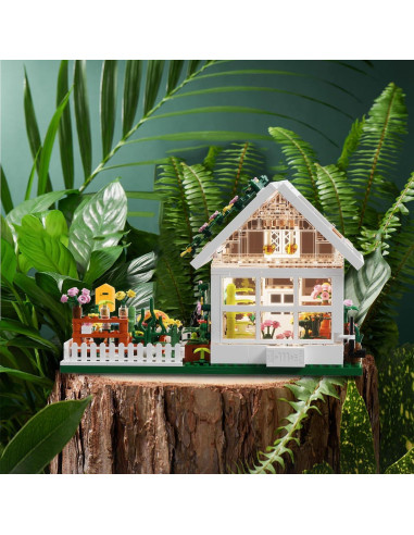 Set de Construcción Casa de Flores LED Shantou 758 Piezas