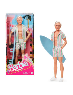 Muñeco Ken Barbie Película Conjunto Playa Tabla Surf