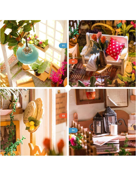 Kit Casa Miniatura Rolife Jardín de Miller 19.5x18.3x20.8cm