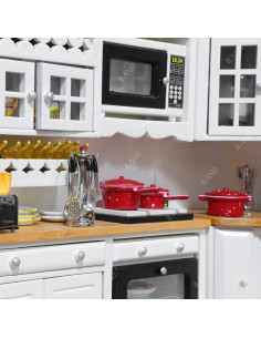 Juego de Cocina Miniatura iLAND 1:12 con Ollas y Sartenes 2