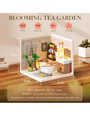 Rolife Casa Miniatura DIY Baño Pop Bubble 16.26 cm para Adultos