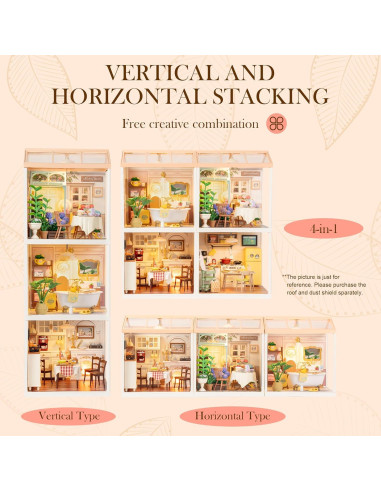 Rolife Casa Miniatura DIY Baño Pop Bubble 16.26 cm para Adultos