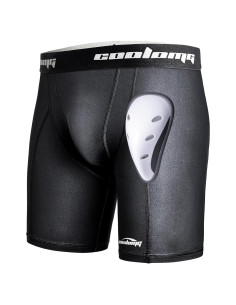 Pantalones Cortos COOLOMG con Copa para Hombre - Negro XL