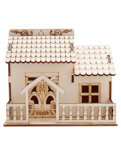 Casa Alcancía Buachois Miniatura 13x14x15cm con Luz