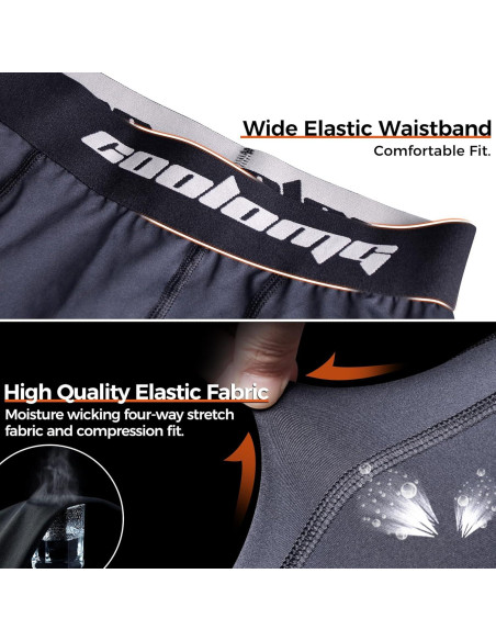 Pantalones Cortos COOLOMG con Copa para Hombre - Negro XL