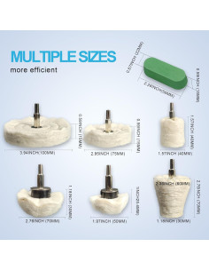 Kit de Ruedas de Pulido Neeki 9 Piezas para Metal y Madera 2