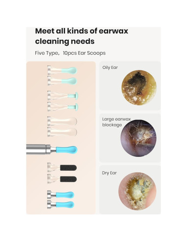 BEBIRD R1 Limpiador de Oídos con Cámara 1080P y LED