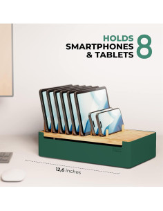 Estación de Carga de Bambú Prosumer's Choice - Organizador Múltiple 2