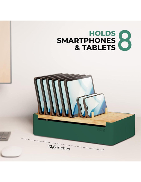 Estación de Carga de Bambú Prosumer's Choice - Organizador Múltiple