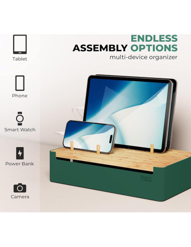 Estación de Carga de Bambú Prosumer's Choice - Organizador Múltiple