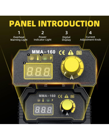 Soldador Stick 160A EFURDEN 110V/220V Digital Portátil