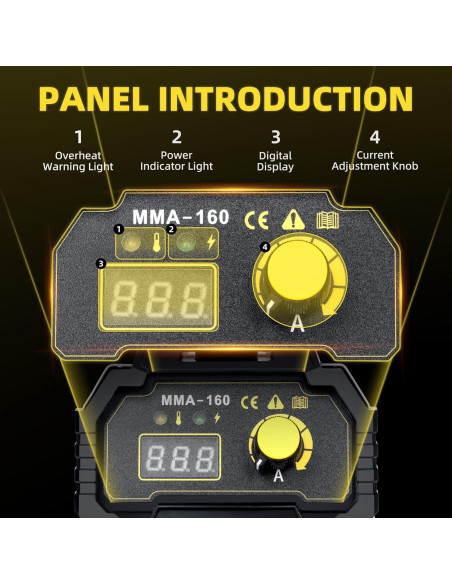 Soldador Stick 160A EFURDEN 110V/220V Digital Portátil
