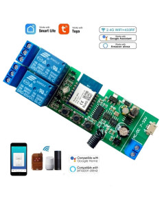 Interruptor Inteligente WiFi MHCOZY 2 Canales Control Remoto 2