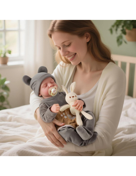 Muñeca de Bebé Reborn JIZHI 43 cm Silicona Cuerpo Completo