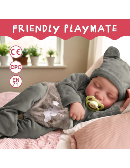 Muñeca de Bebé Reborn JIZHI 43 cm Silicona Cuerpo Completo