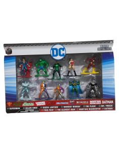 Conjunto de 10 Mini Figuras de Metal DC Comics Jada