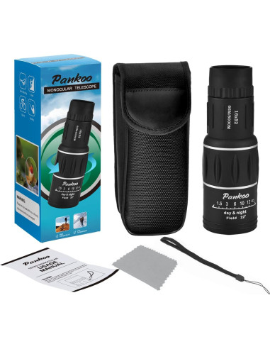 Telescopio Monocular Pankoo 16X52 HD Compacto para Aventura