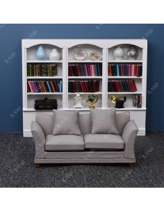 Sofá Miniatura iLAND para Casa de Muñecas Caqui 1:12 2