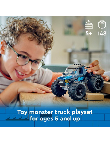 LEGO Ciudad Camión Monstruo Azul 60402 - Juguete Todo Terreno