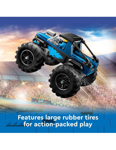 LEGO Ciudad Camión Monstruo Azul 60402 - Juguete Todo Terreno