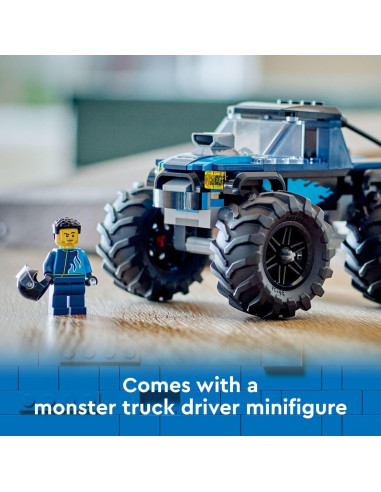 LEGO Ciudad Camión Monstruo Azul 60402 - Juguete Todo Terreno