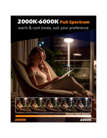 Lámpara de Terapia de Luz Aoife 11000 Lux Control Remoto