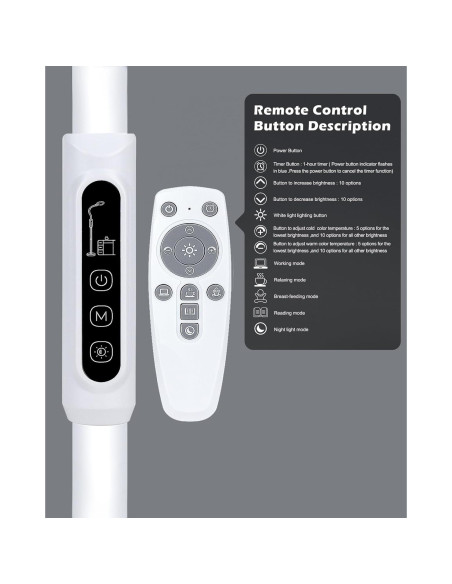 Lámpara de Terapia de Luz Aoife 11000 Lux Control Remoto