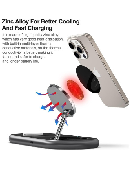 Estación de Carga 3 en 1 OKFLYMAN para iPhone y Apple Watch