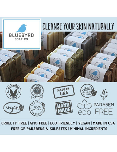 Barra de Jabón Natural Bluebyrd Soap Co. para Niños - Fragancia Ángel