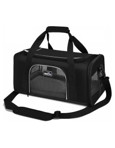 Transportín Wakytu para Gatos y Perros Pequeños Negro