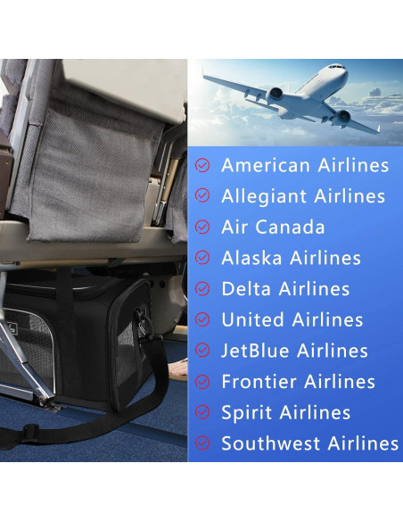 Transportín Wakytu para Gatos y Perros Pequeños Negro