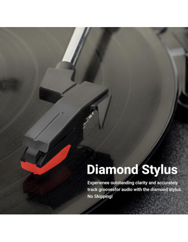 Reproductor de Vinilo ByronStatics Bluetooth 5.0 3 Velocidades