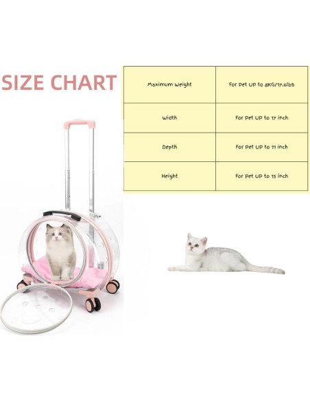 Transportador para mascotas TripleHare G400 Rosa 44.5x30x39.9cm