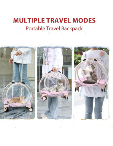 Transportador para mascotas TripleHare G400 Rosa 44.5x30x39.9cm