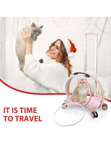 Transportador para mascotas TripleHare G400 Rosa 44.5x30x39.9cm