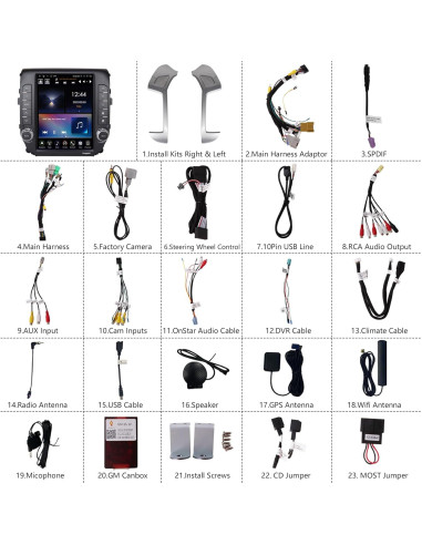 Estéreo LinksWell Gen5 para GMC Silverado 2014-2018 30 cm