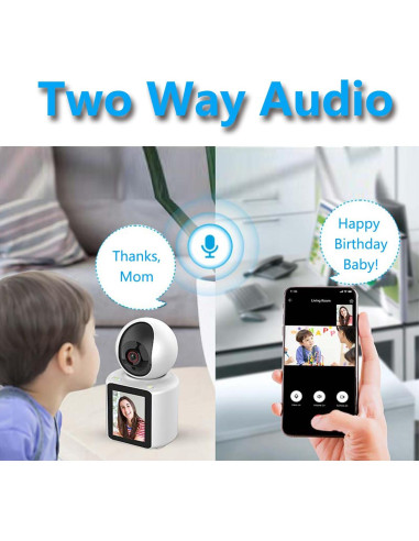 Cámara Inteligente Genérico 1080P con Pantalla HD 7 cm