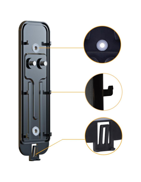 Placa de Respaldo para Timbre Blink - Negro, Fácil Instalación