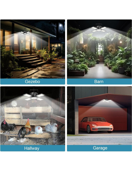 Luz Solar Colgante INXPHY 1200 Lúmenes 6500K IP65