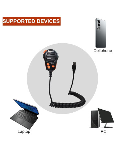 Micrófono USB-A QX-18A con Soporte y Altavoz para PC