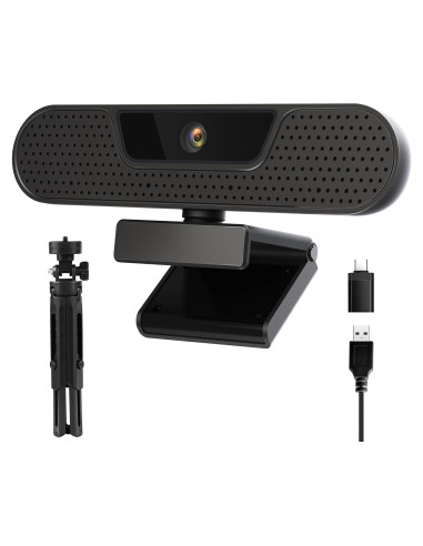 Cámara Web 4K VIZOLINK W8GS con 4 Micrófonos y Trípode